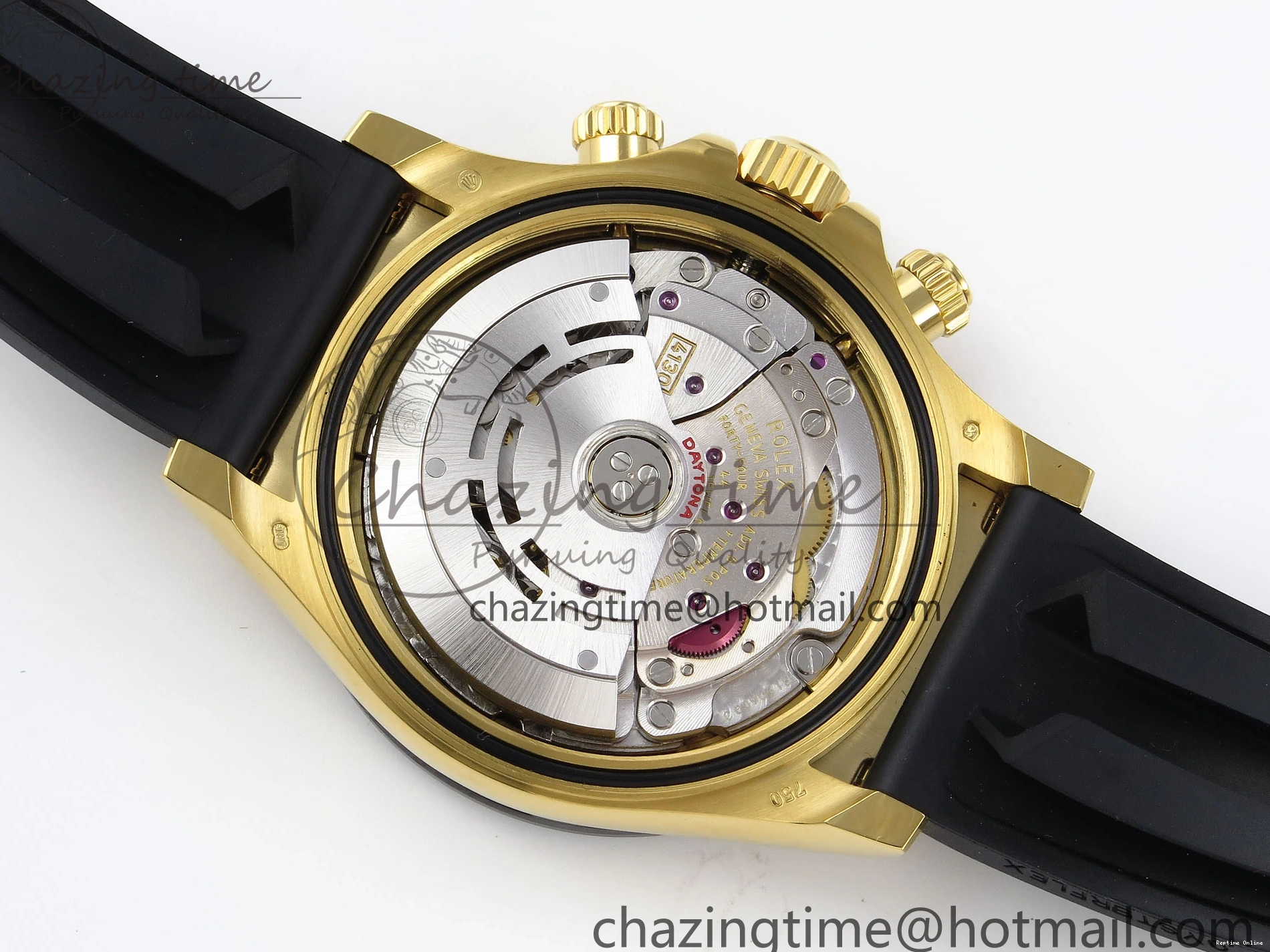 0420 DAYTONA 116518 APSF 1:1 BEST EDITION YG BLACK DIAL ON OYSTERFLEX RUBBER STRAP SH OnTrend 1784